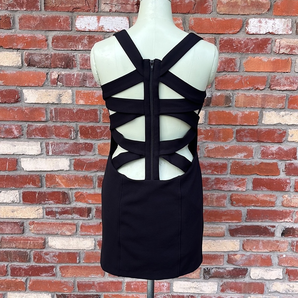 Elegant Black Strappy Dress